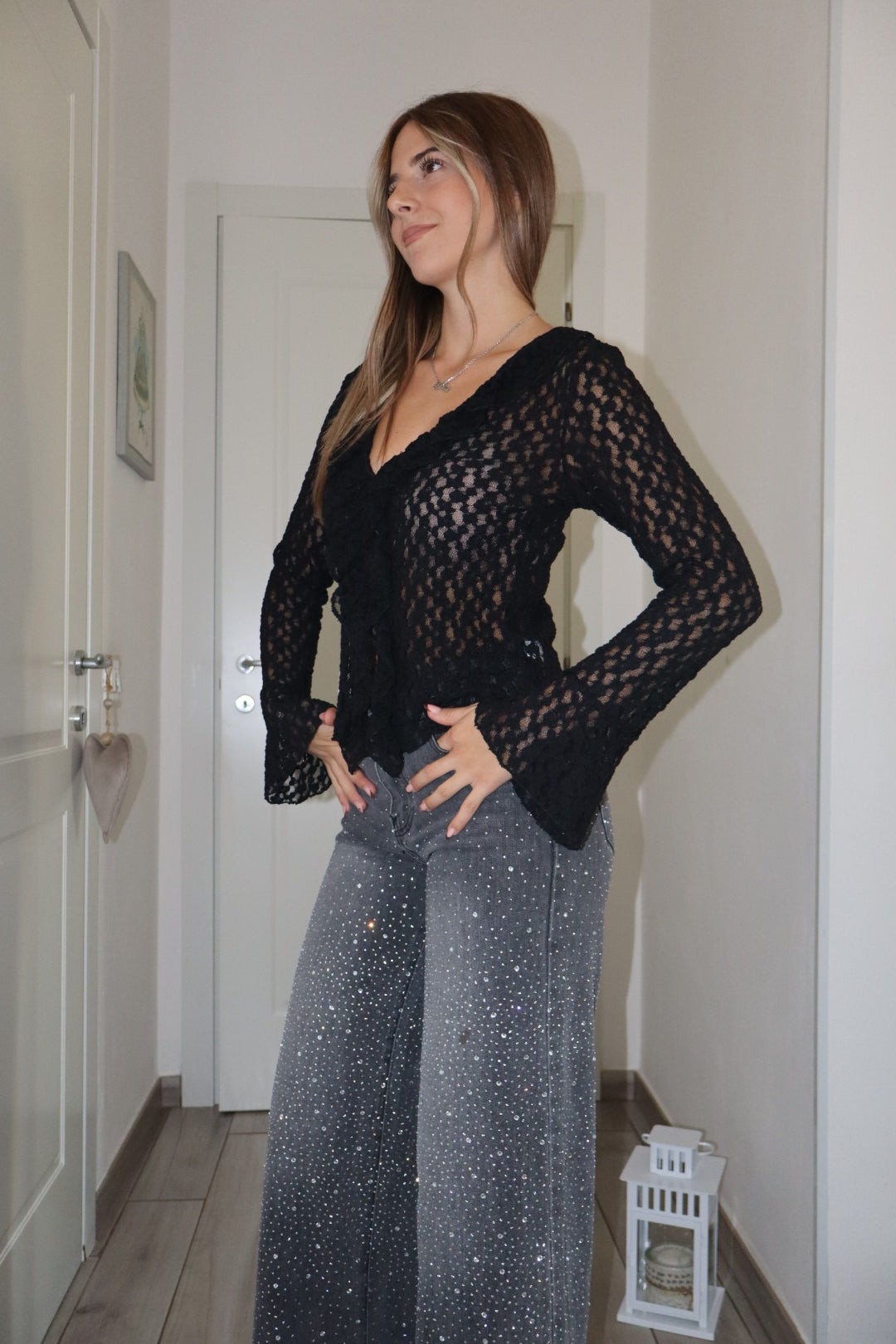 Top velvet traforata