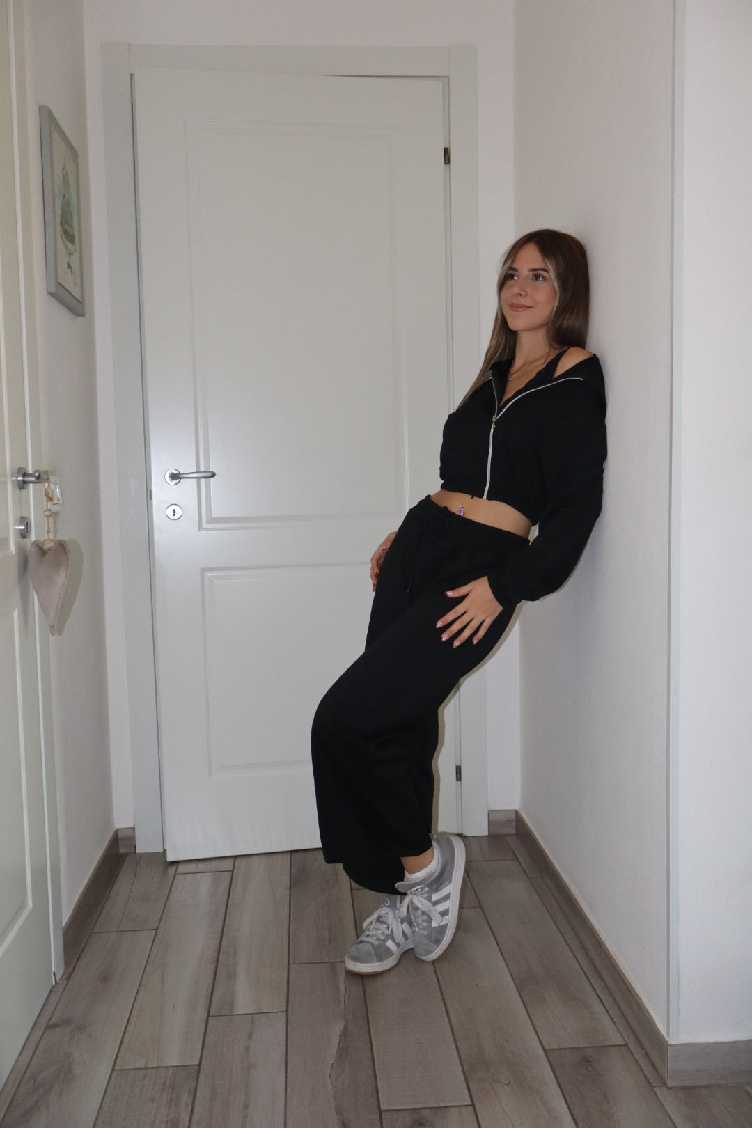 Coord Tuta crop con zip Romina (vari colori)