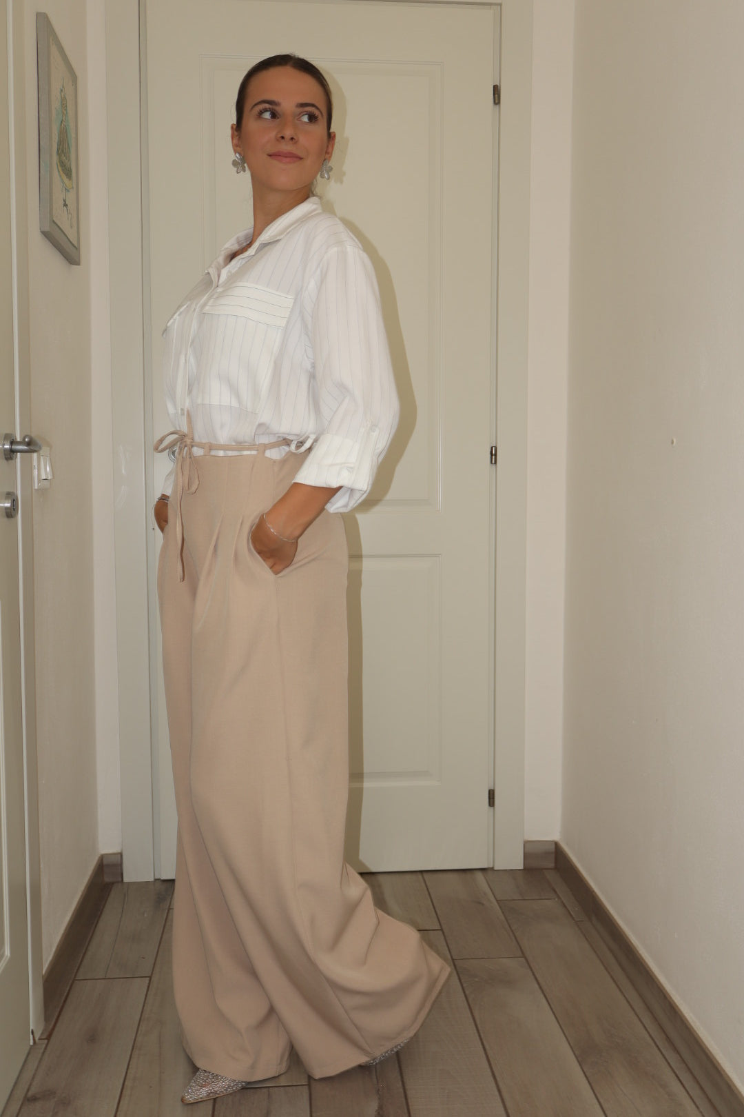 Pantalone palazzo nirvana con cinturino