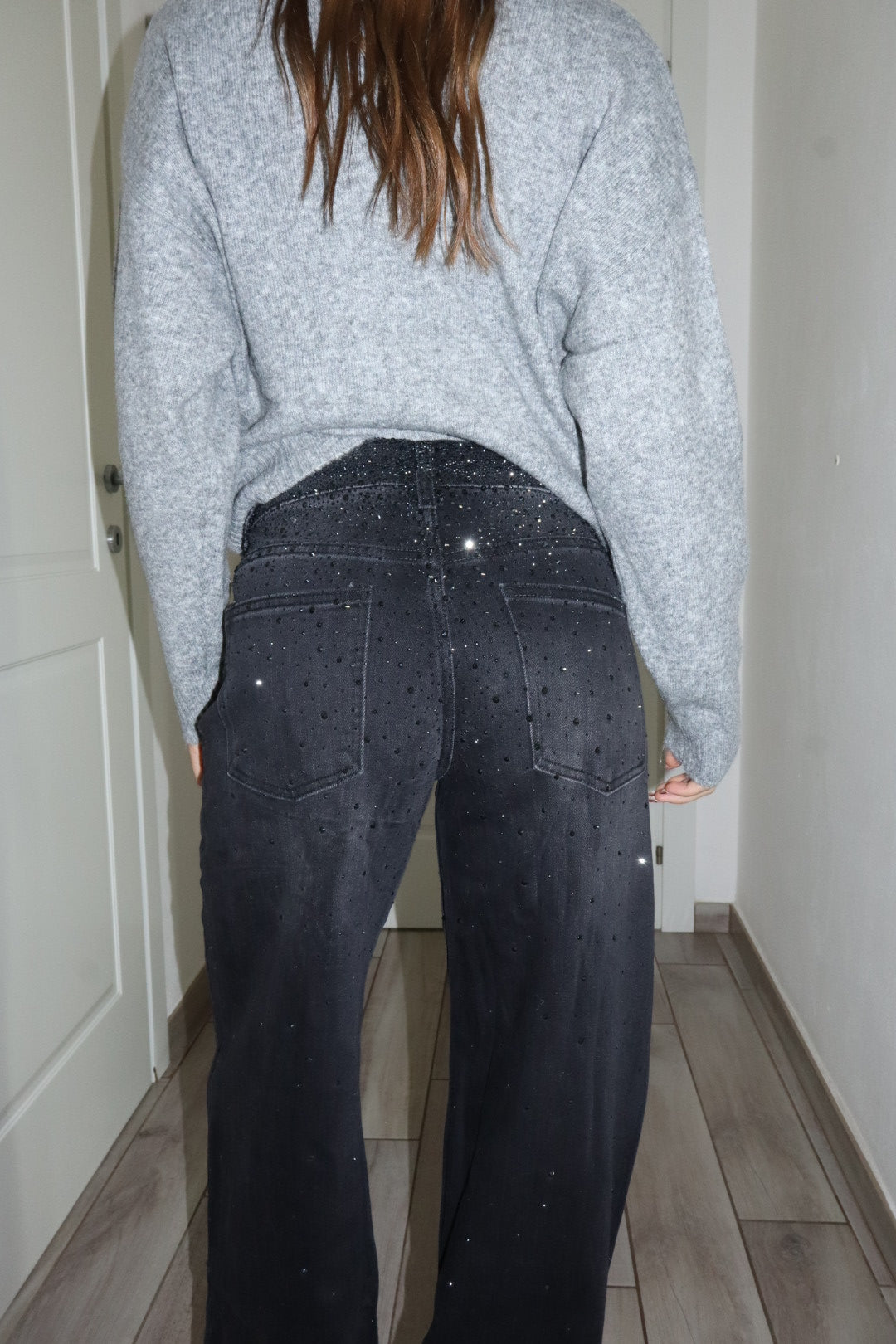 Jeans pioggia Shine black