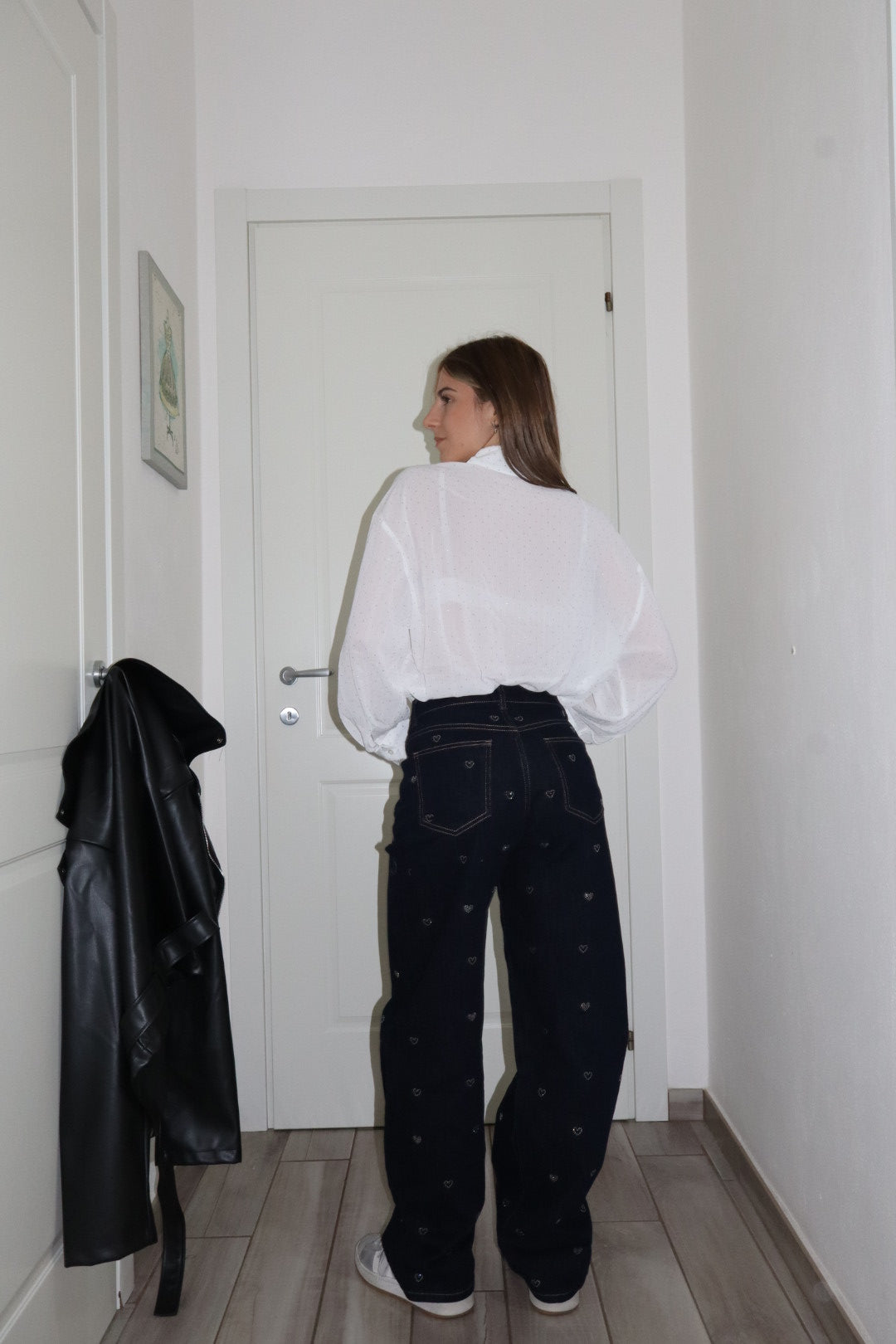 Jeans cuoricini crystal denim