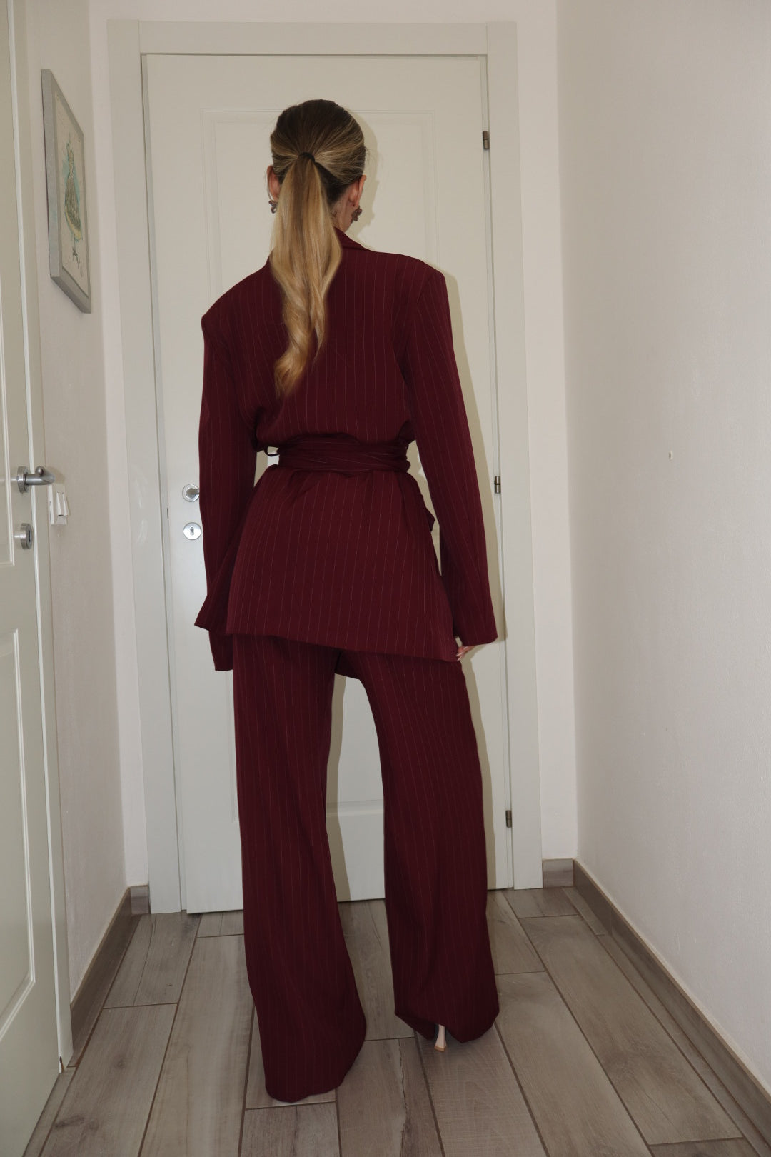 Tailleur gessato bordó,nero,grigio,tortora