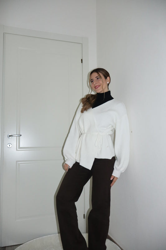 Maglioncino Scaldacuore incrociato grigio,bianco,bordò,nero