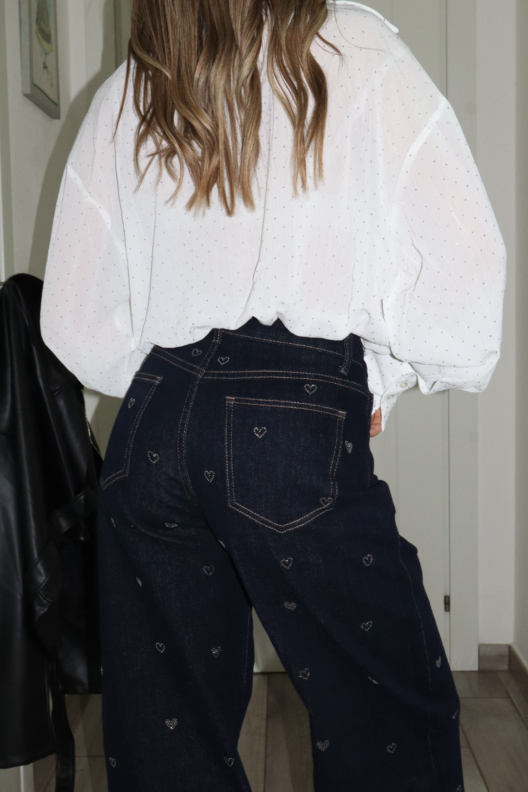 Jeans cuoricini crystal denim