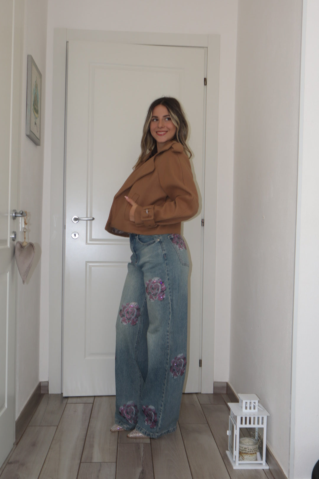 Giacca crop (effetto lana )