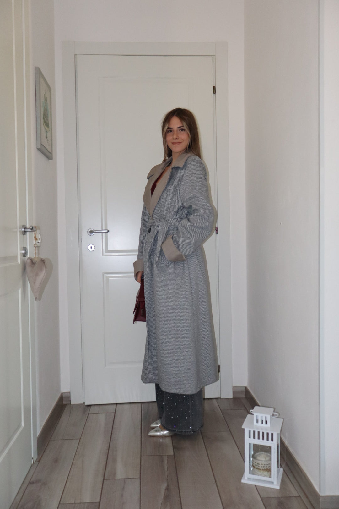 Cappotto in tweed lana