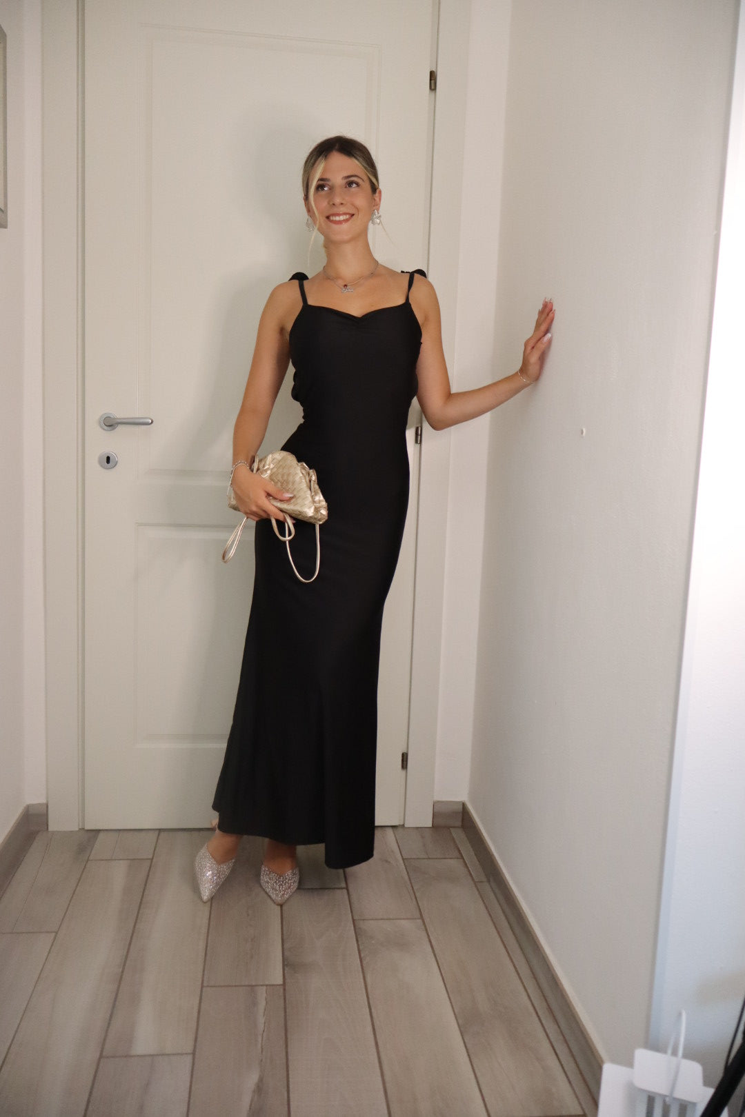 Maxi dress róse black