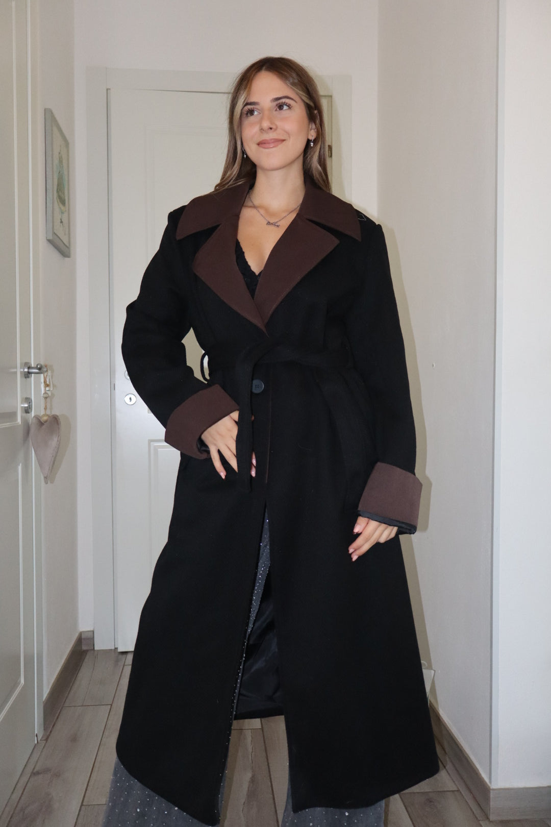 Cappotto in tweed lana