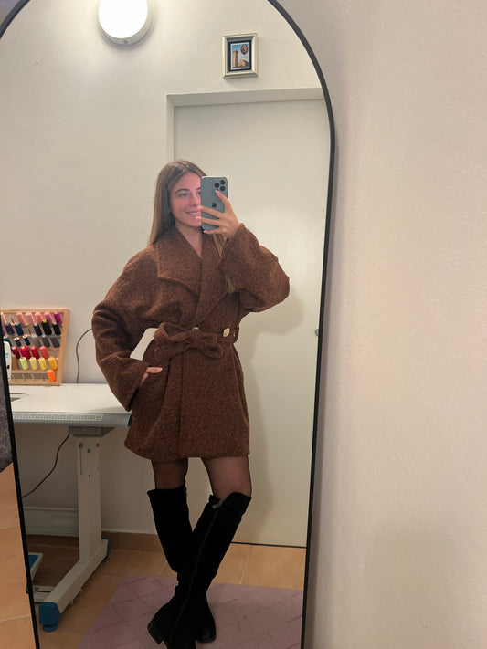 Cappotto teddy marrone,bordó,grigio,tortora,beige,nero