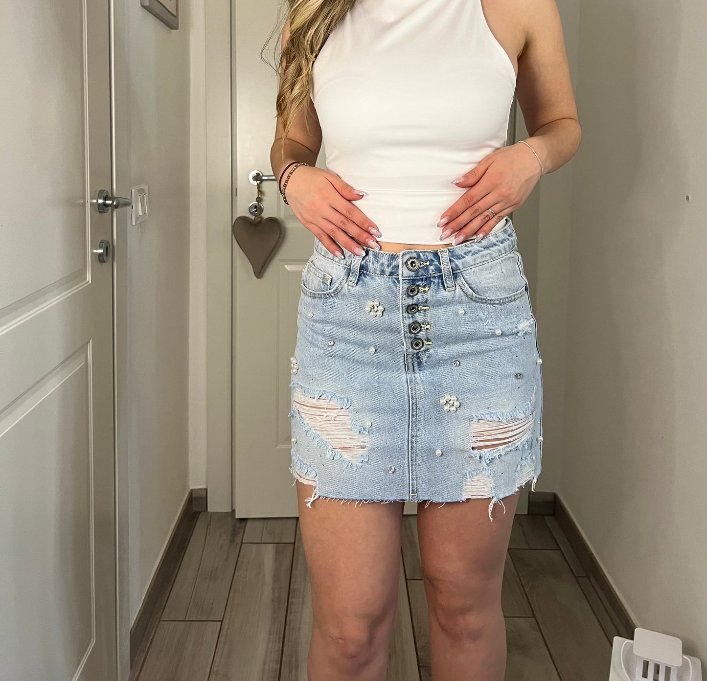 Mini Gonna denim Perla