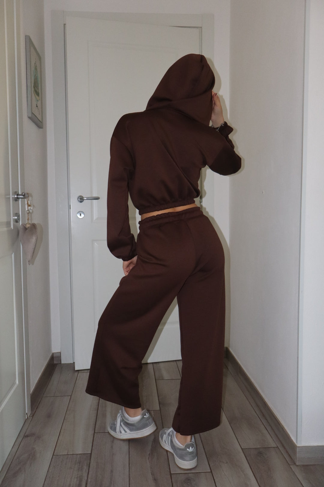 Coord Tuta crop con zip Romina (vari colori)