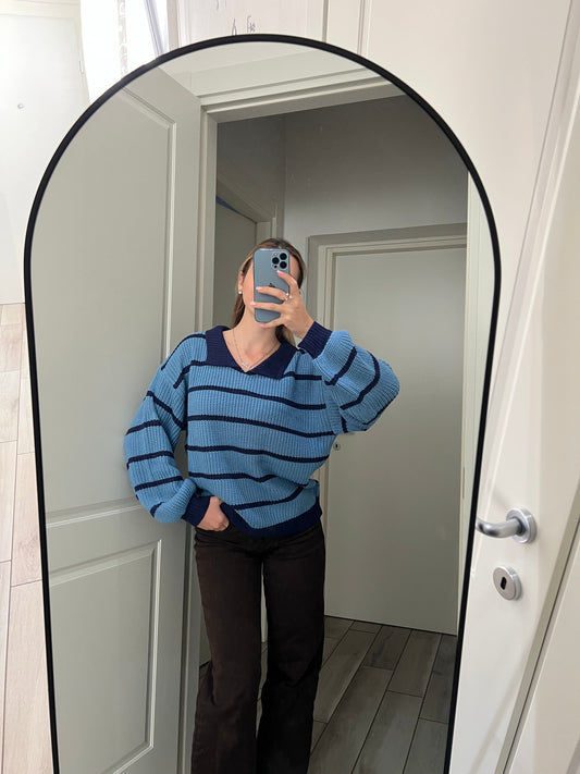 Maglioncino righe con colletto UNISEX