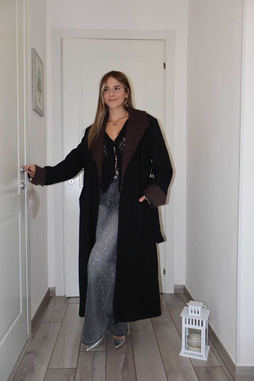 Cappotto in tweed lana