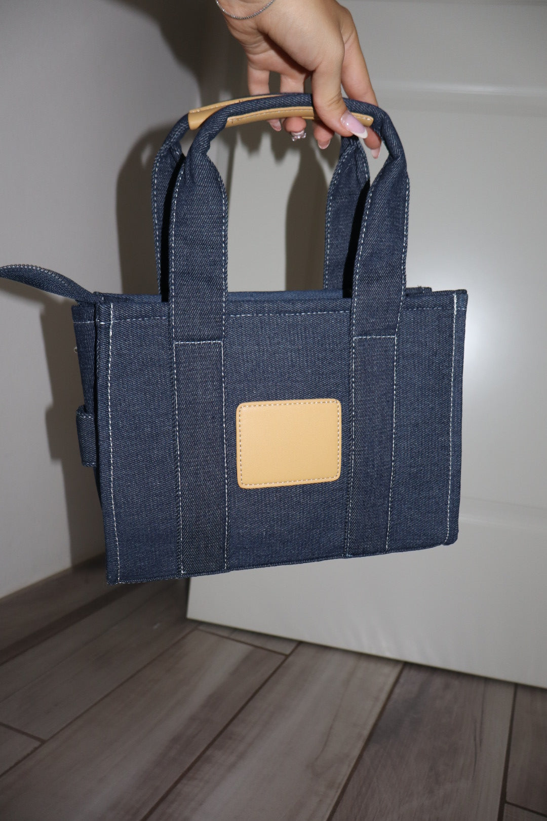 Borsa piccola denim con tracolla