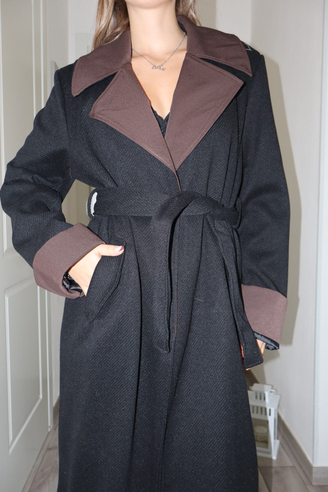 Cappotto in tweed lana