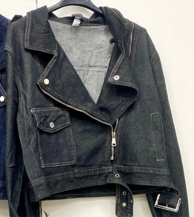 Giubbotto crop denim Melissa