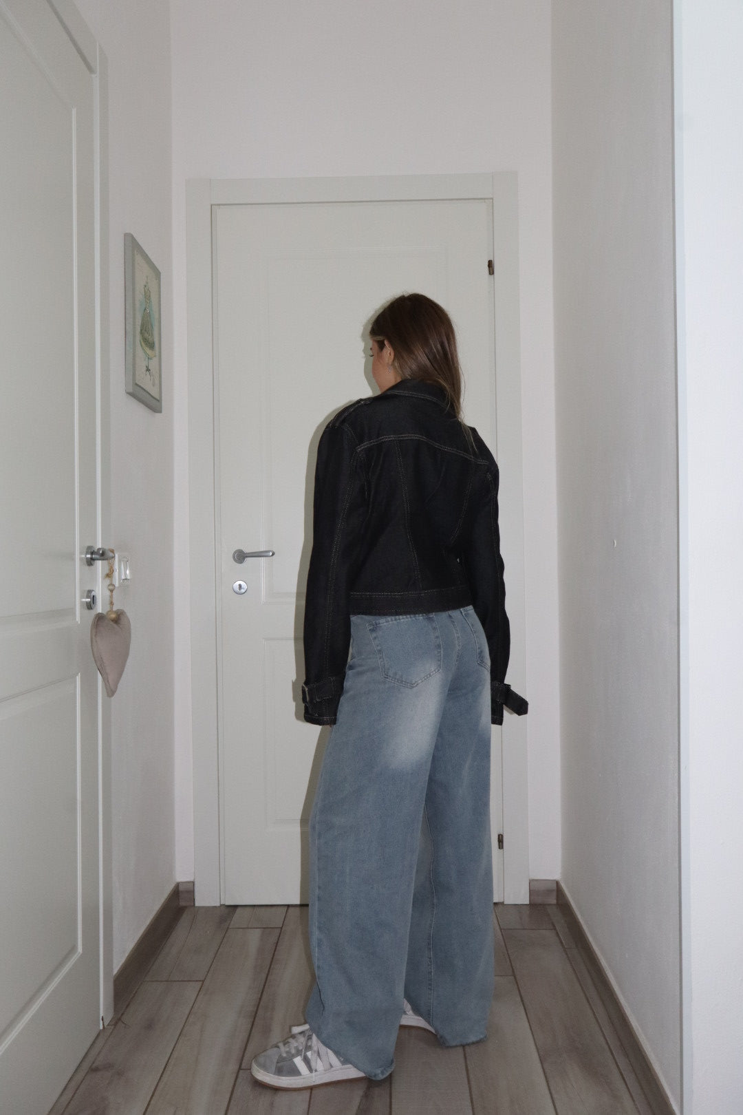 Giubbotto crop denim Melissa