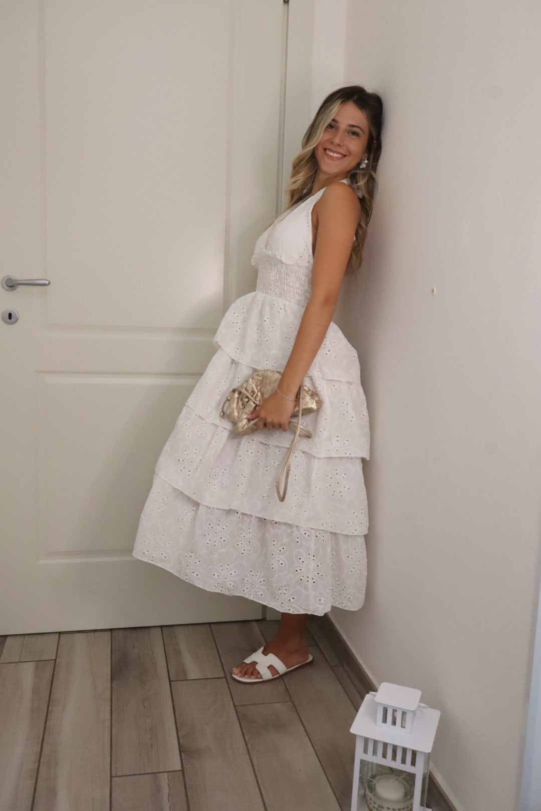 Maxi dress sangallo scollo V 2.0