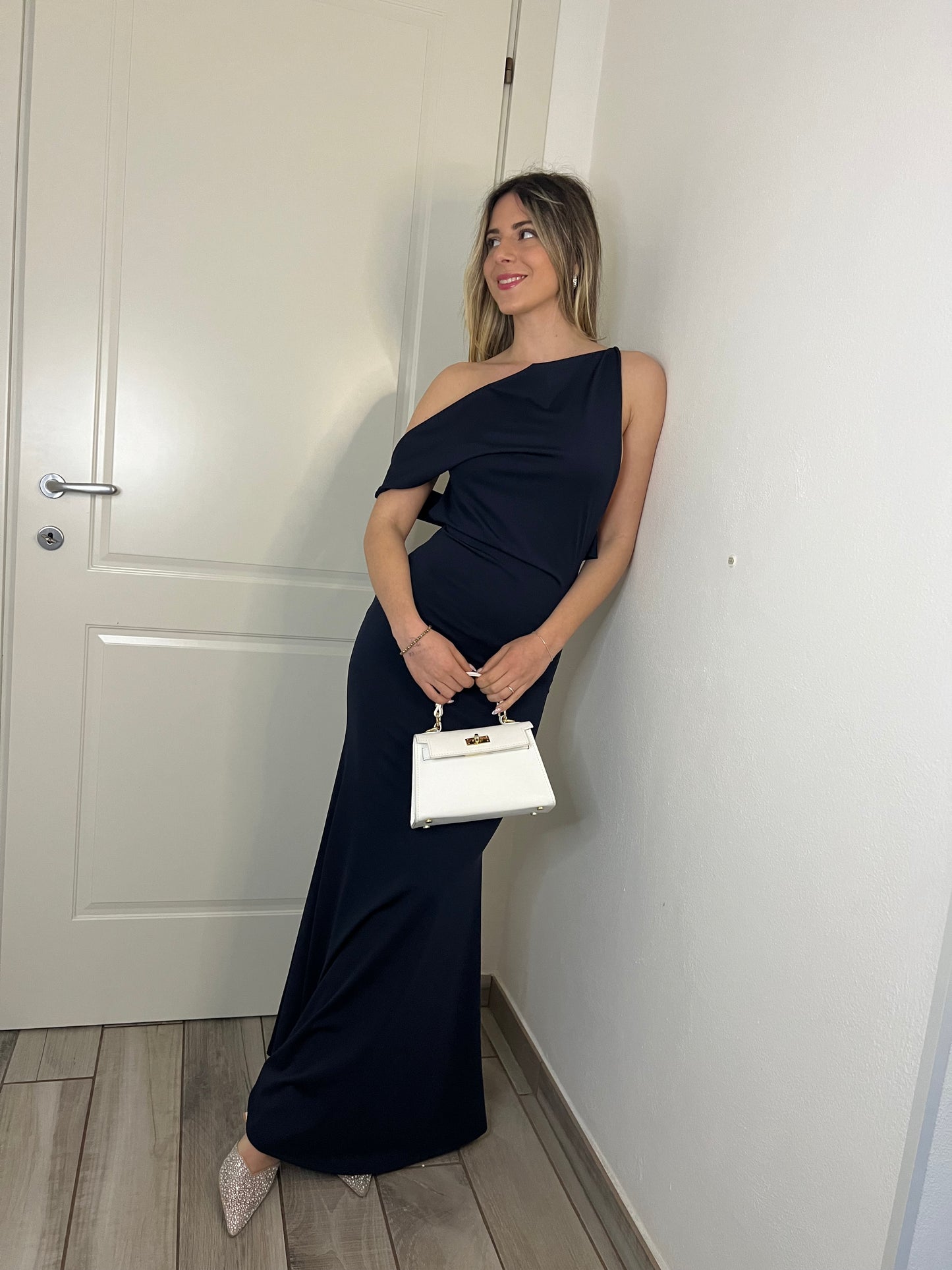 Dress lungo blu carpet