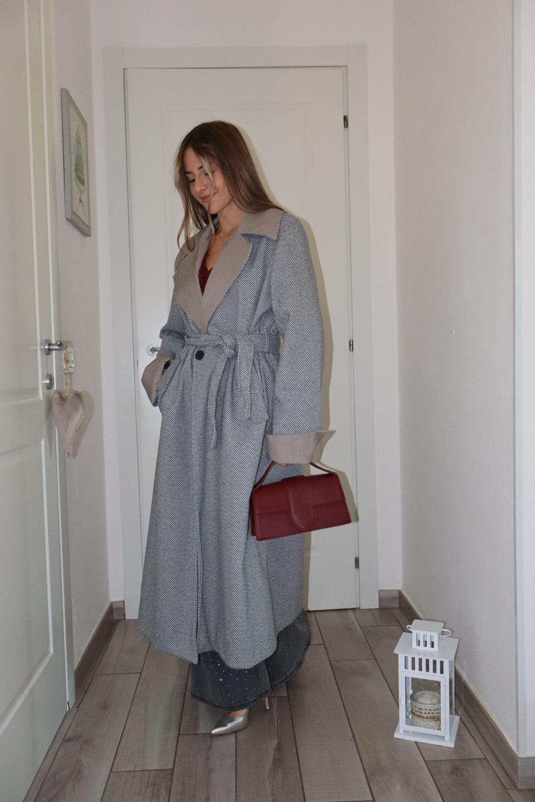 Cappotto in tweed lana
