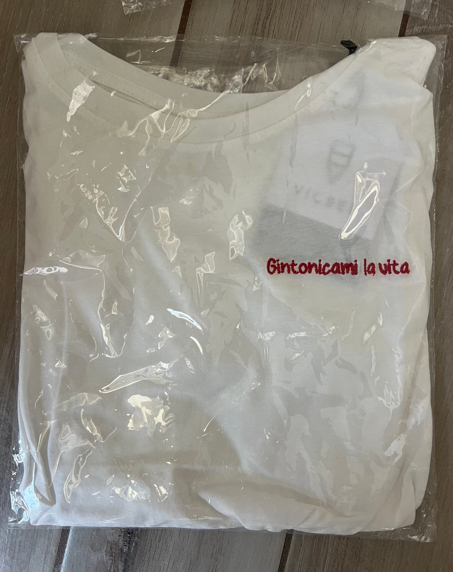T-shirt basic con scritta