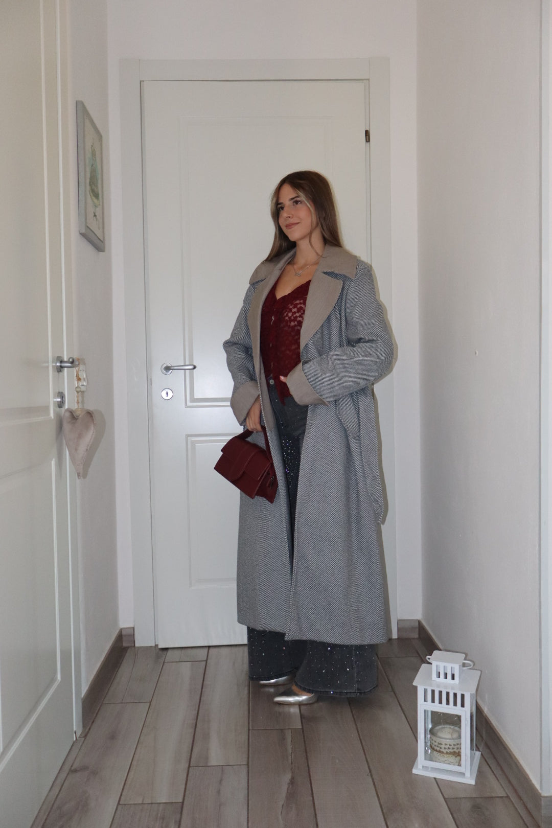 Cappotto in tweed lana