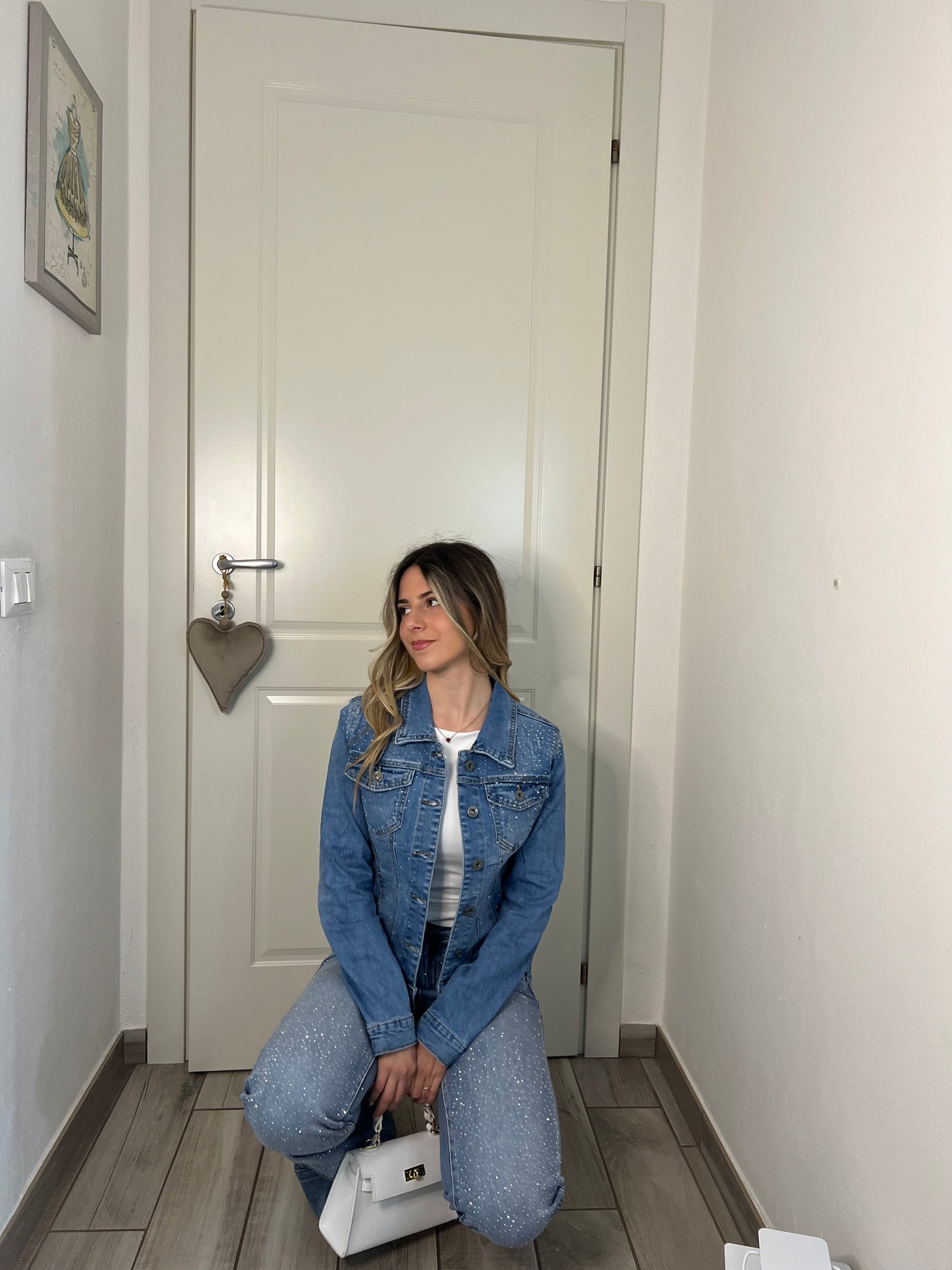 Giacca denim scintillio