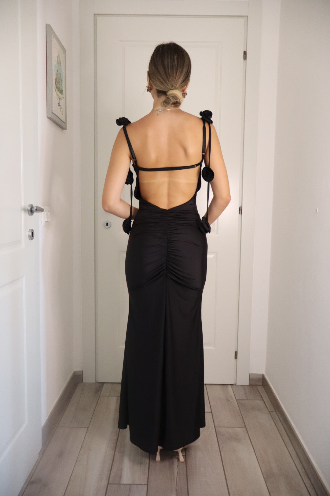 Maxi dress róse black