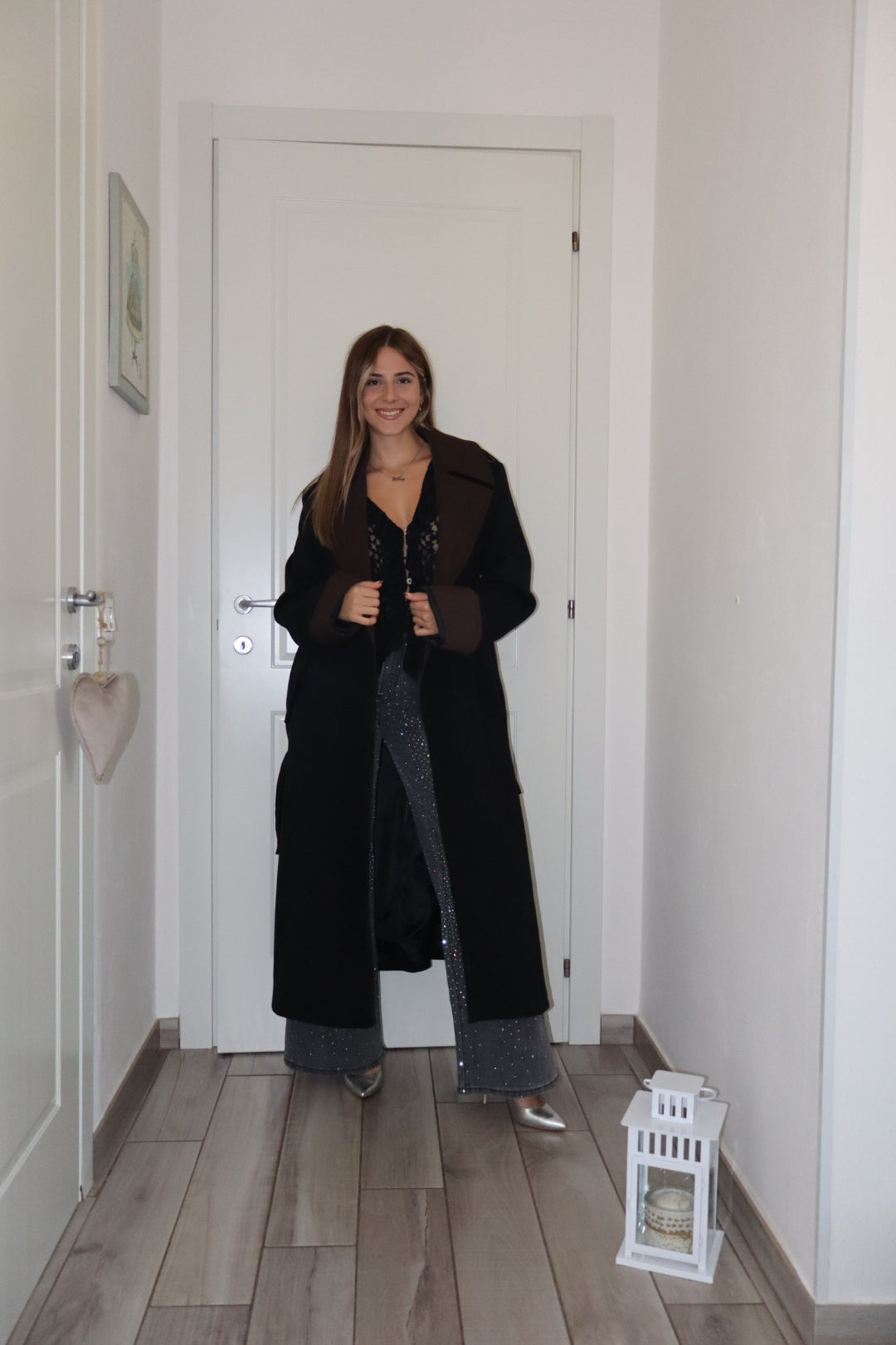 Cappotto in tweed lana