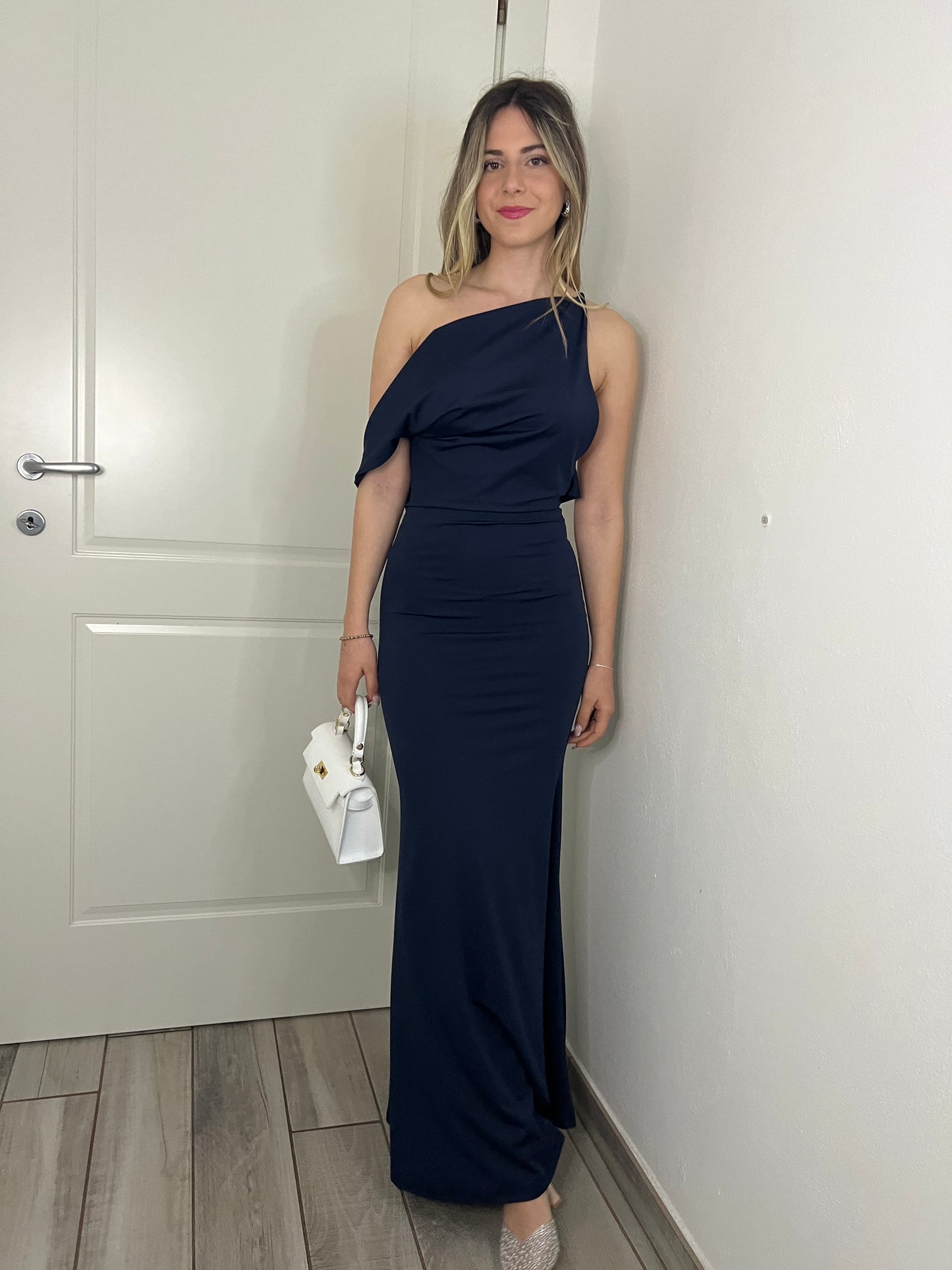 Dress lungo blu carpet