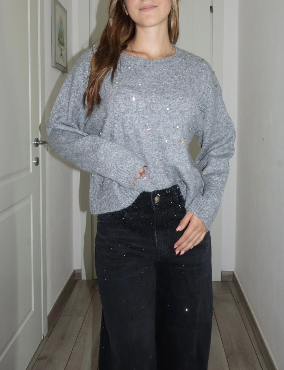 Jeans pioggia Shine black