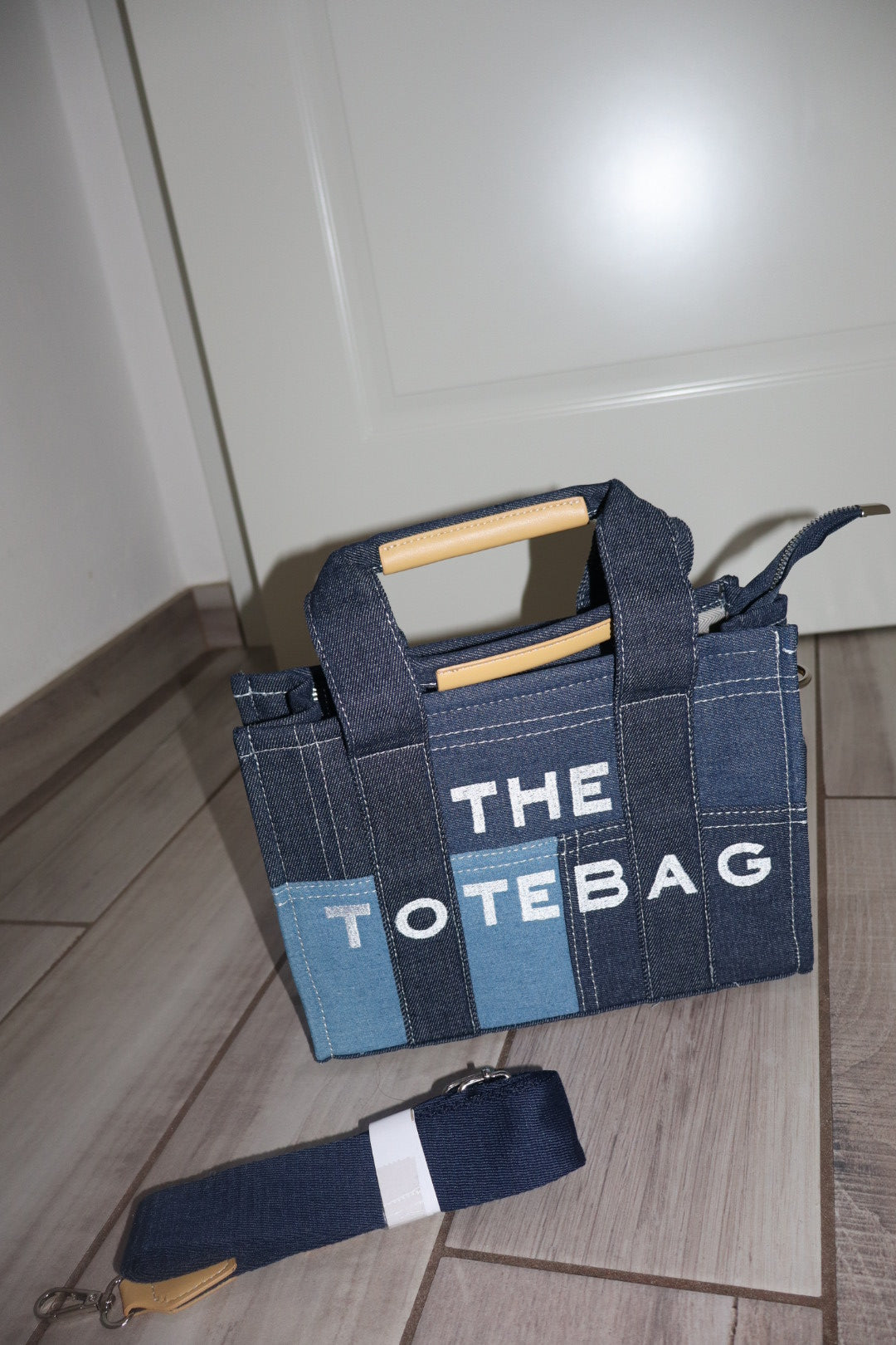 Borsa piccola denim con tracolla