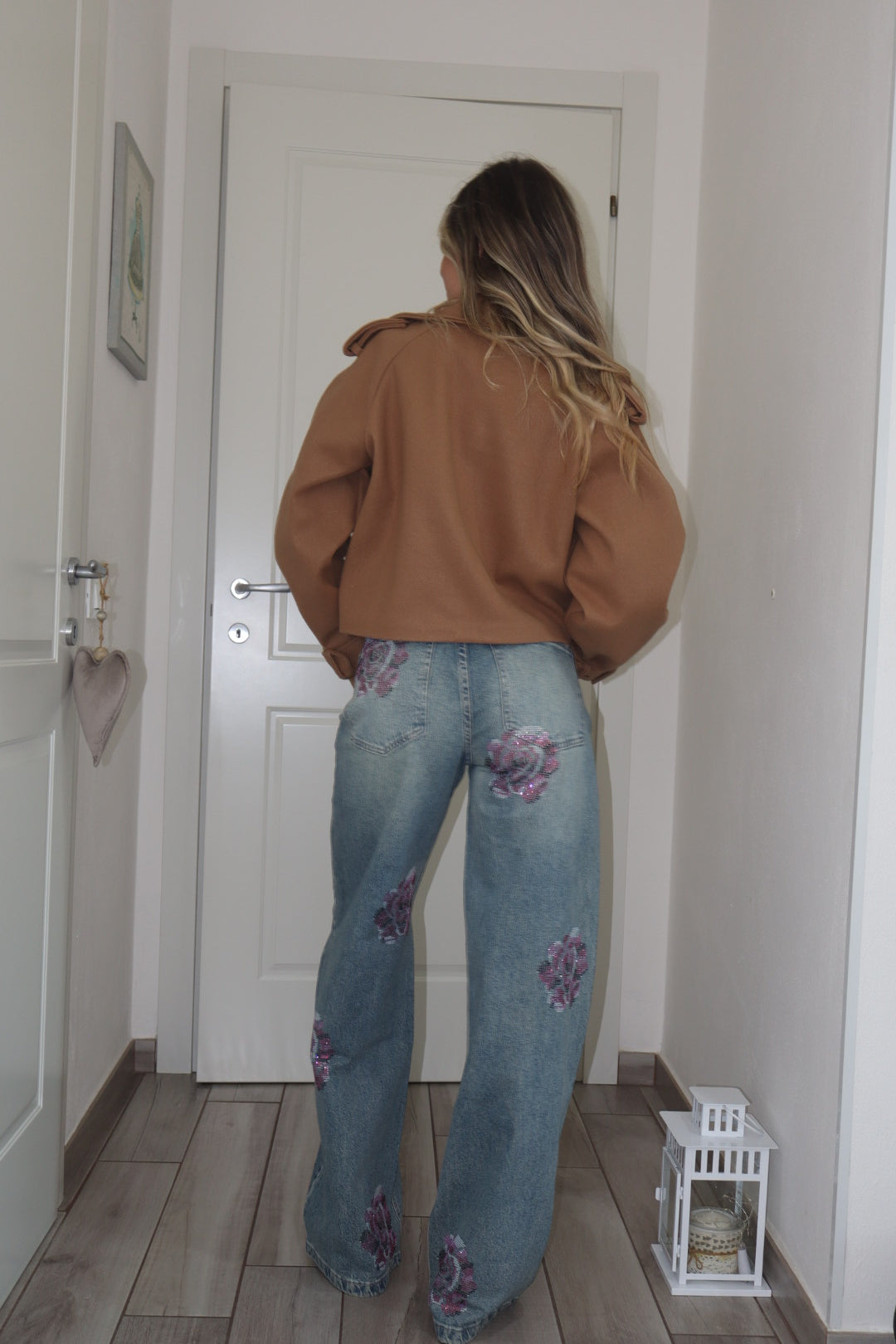 Giacca crop (effetto lana )