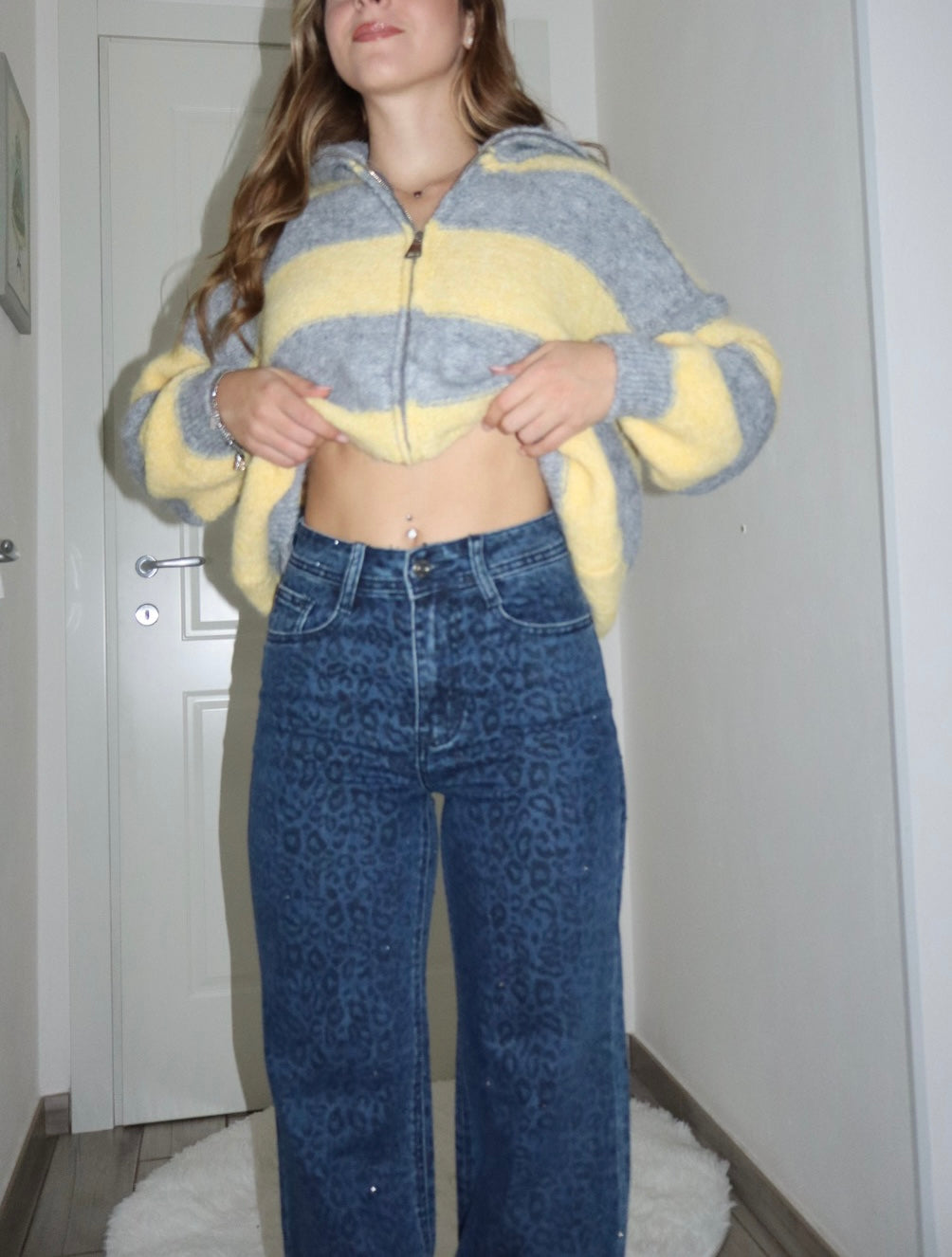 Jeans leopardato Shine push up