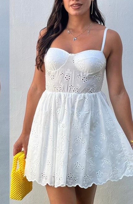 Mini dress Capri sangallo