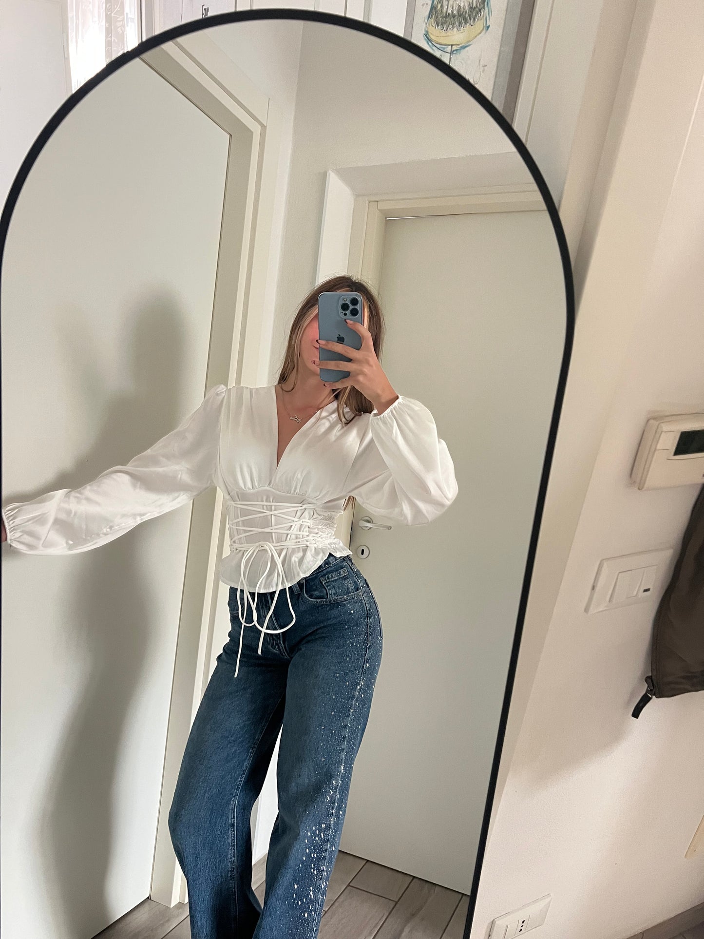 Maglietta incrociatina raso