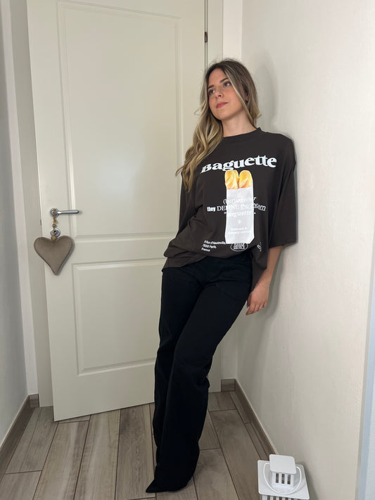 T-shirt baguette Brown
