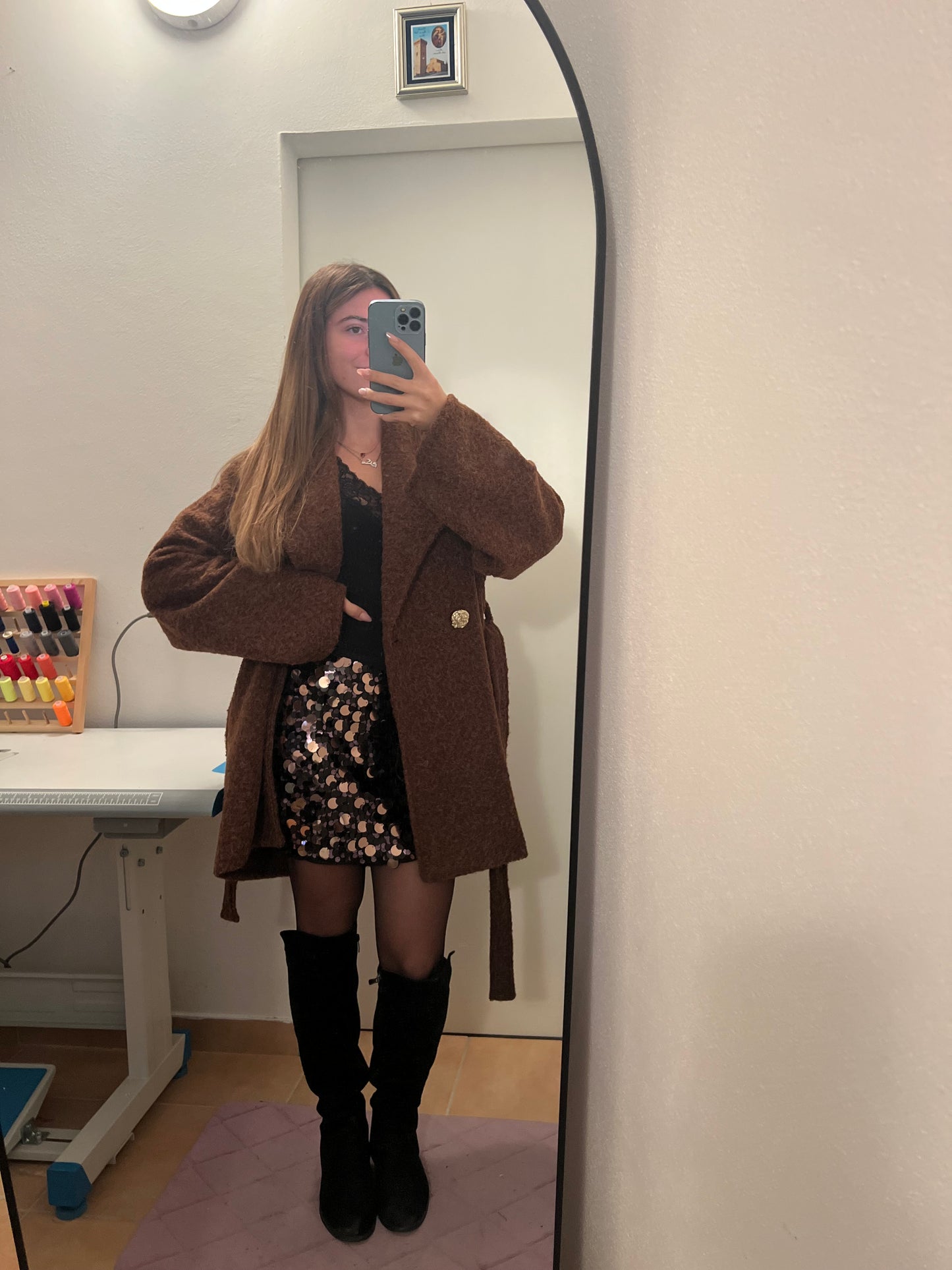 Gonna con pantaloncino paillettes capodanno