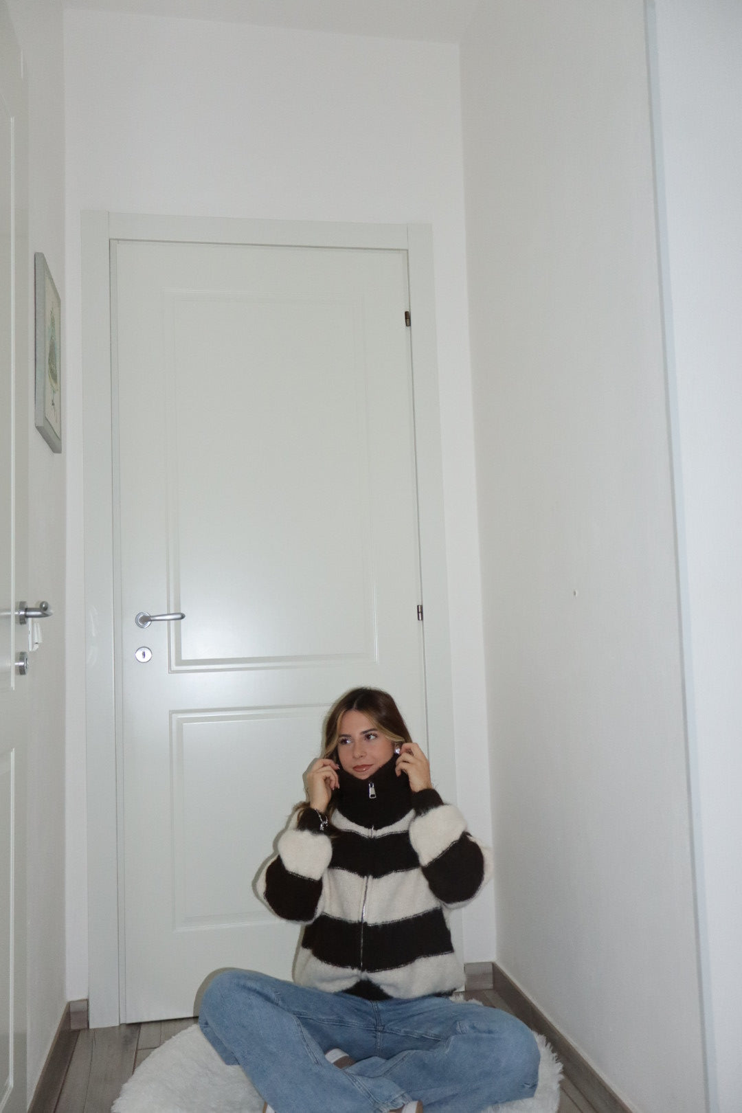 Maglioncino cardigan lana con zip