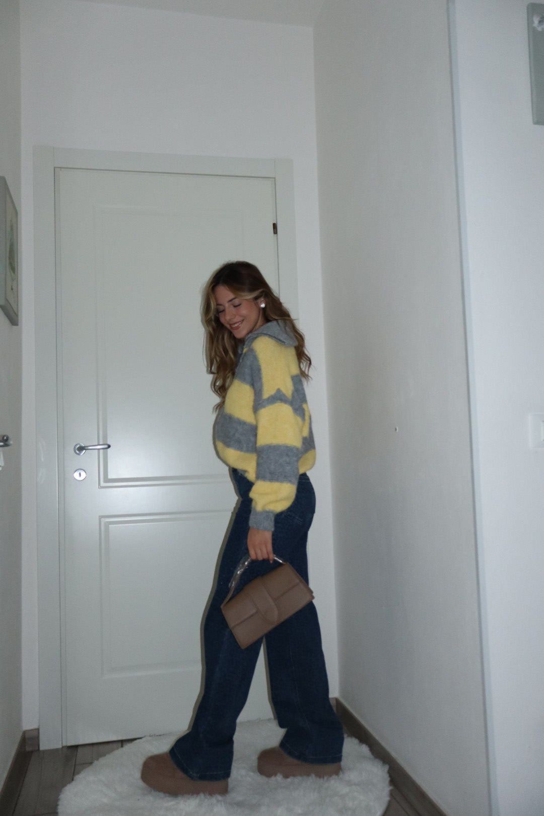 Maglioncino cardigan lana con zip