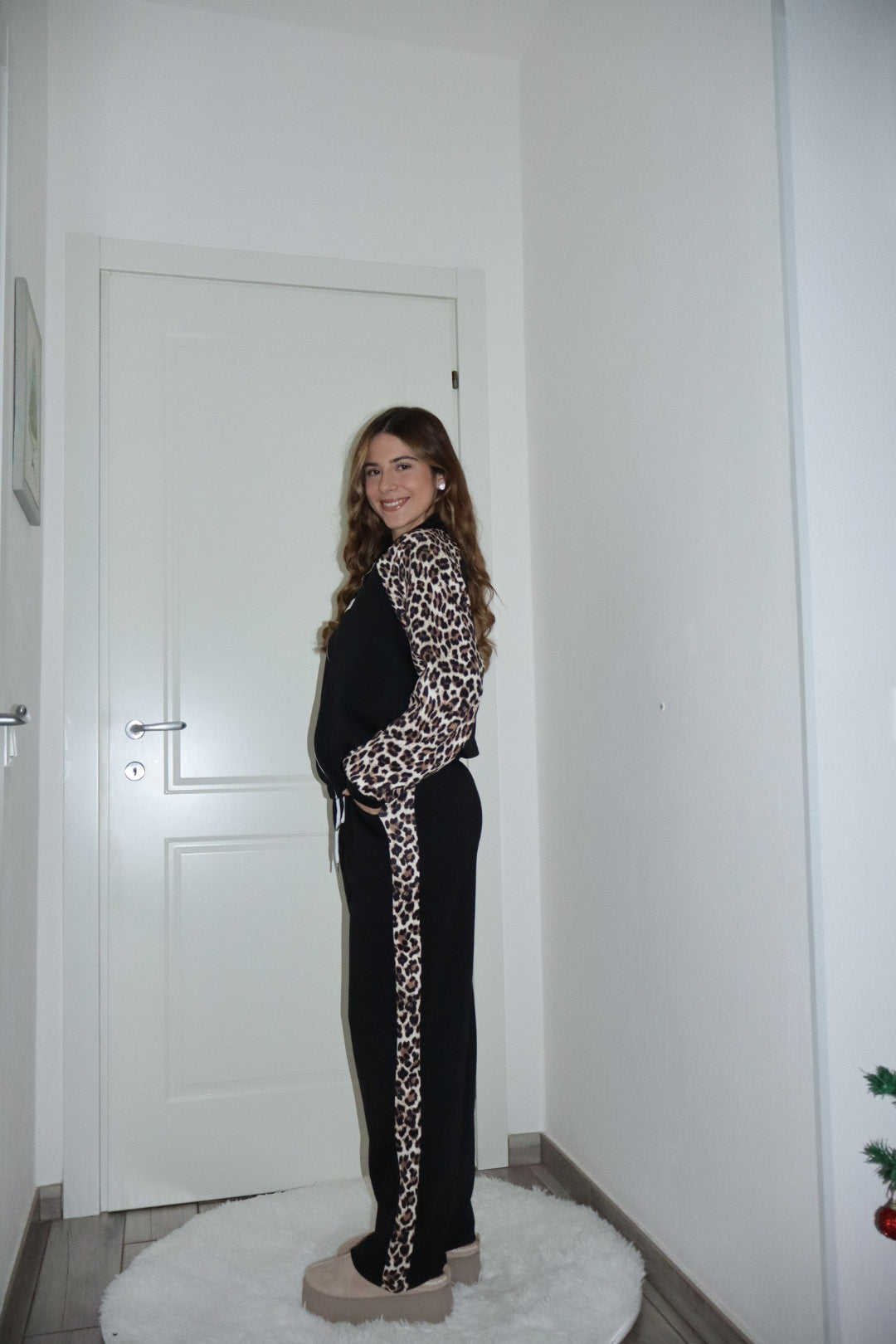 Coordinato tuta “ketty” nero,beige,marrone