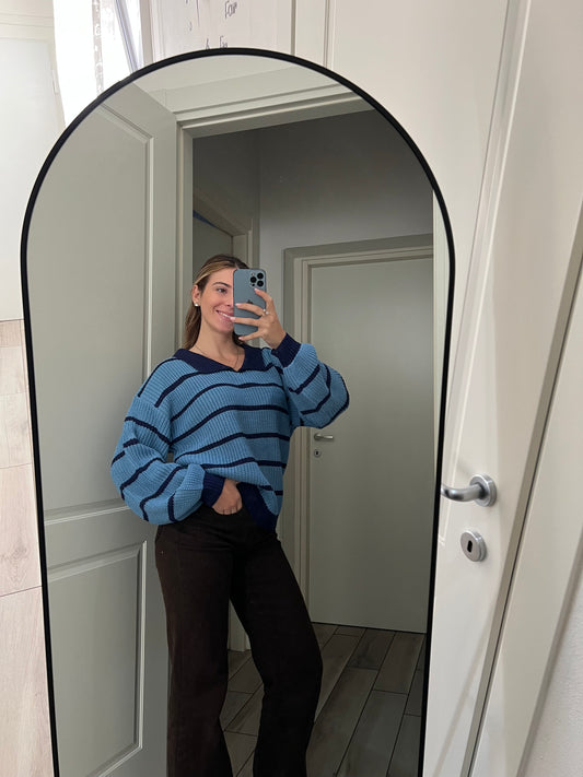 Maglioncino righe con colletto UNISEX