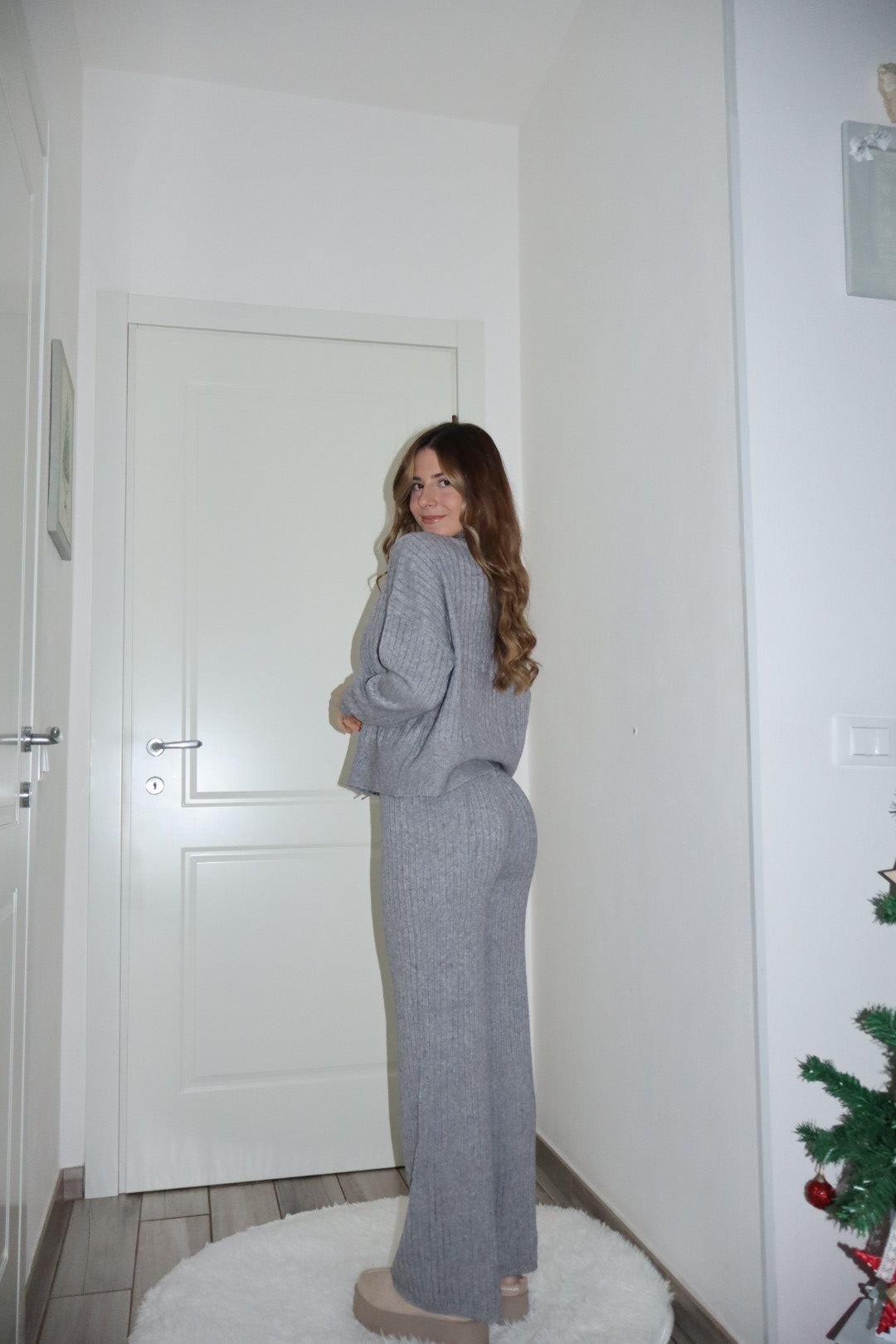 Coordinato caldo Trentino beige,nero,grigio marrone