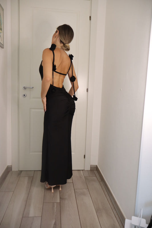 Maxi dress rosè black