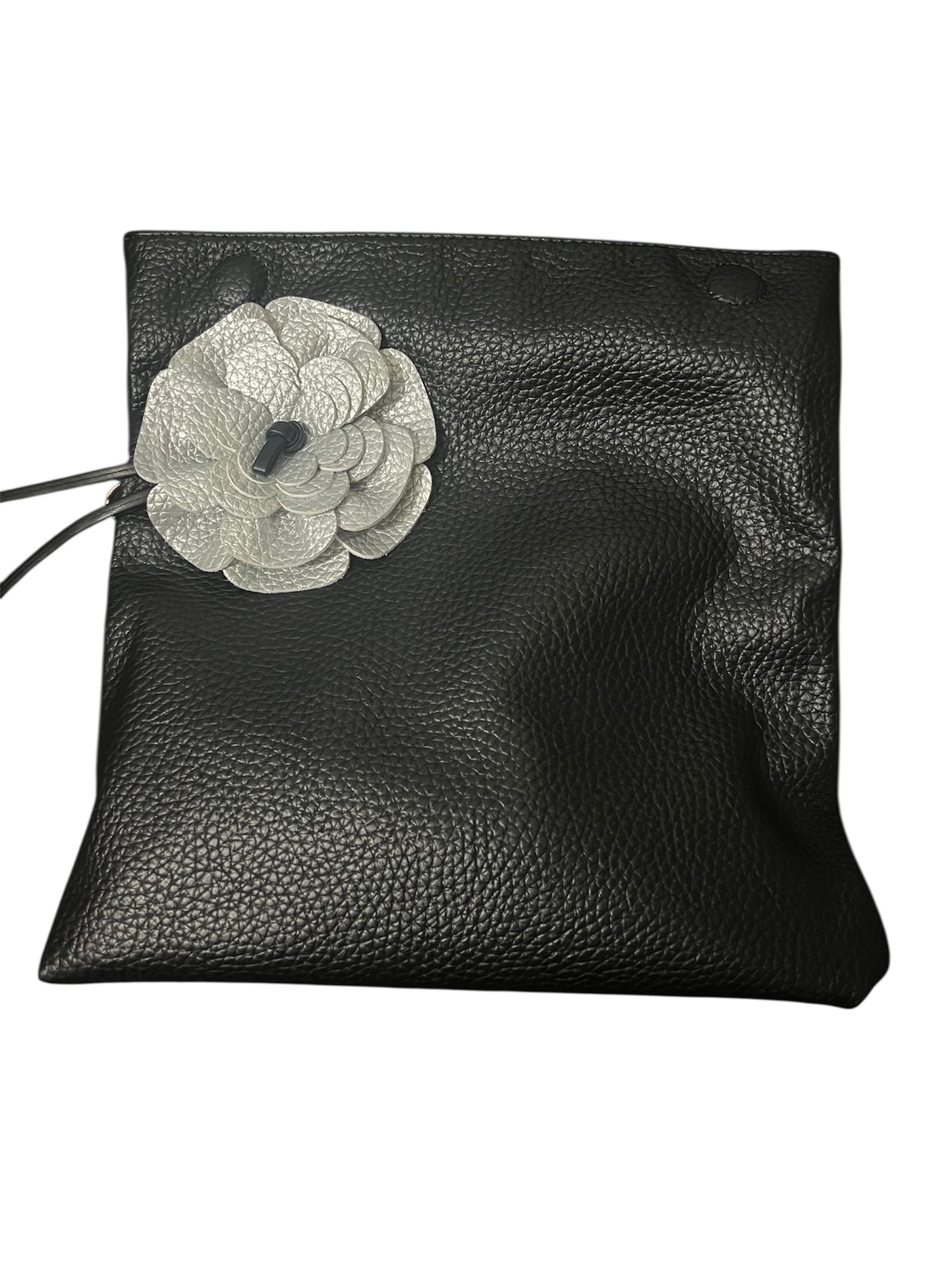 Borsa piega fiore con tracolla,azzurra,rosa