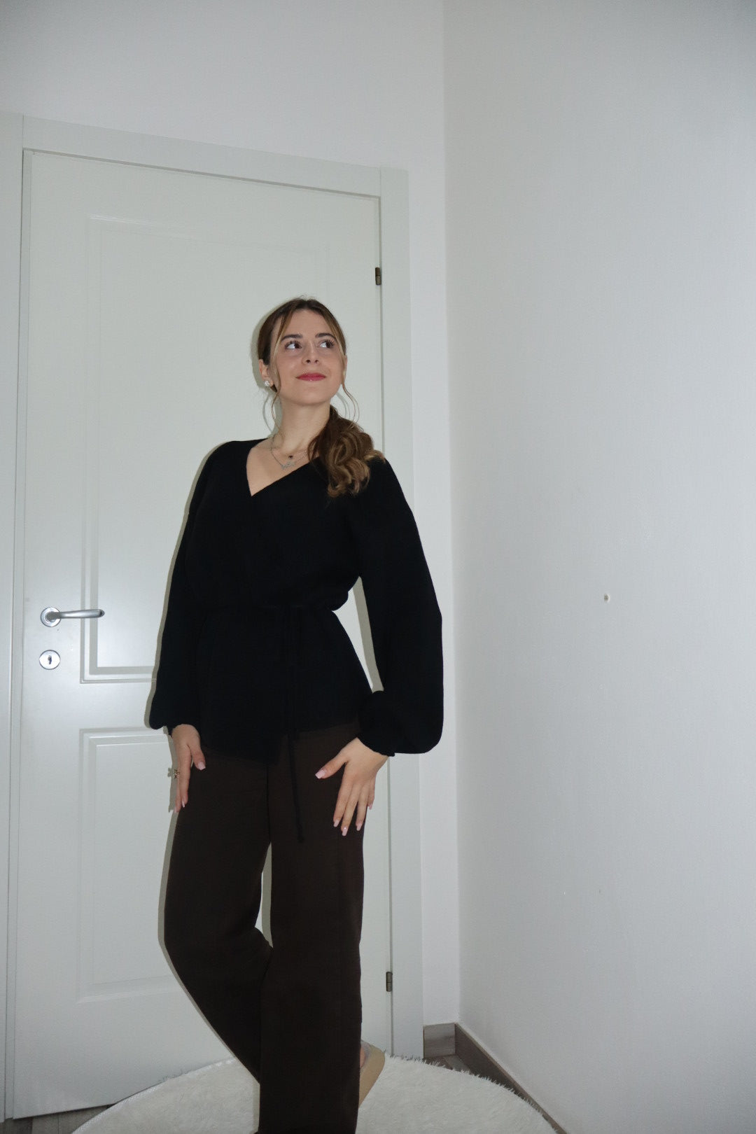 Maglioncino Scaldacuore incrociato grigio,bianco,bordò,nero