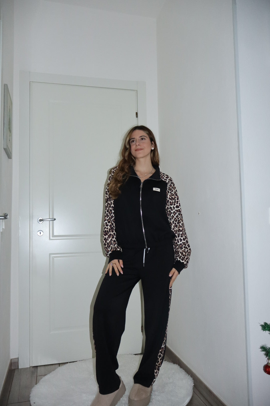 Coordinato tuta “ketty” nero,beige,marrone