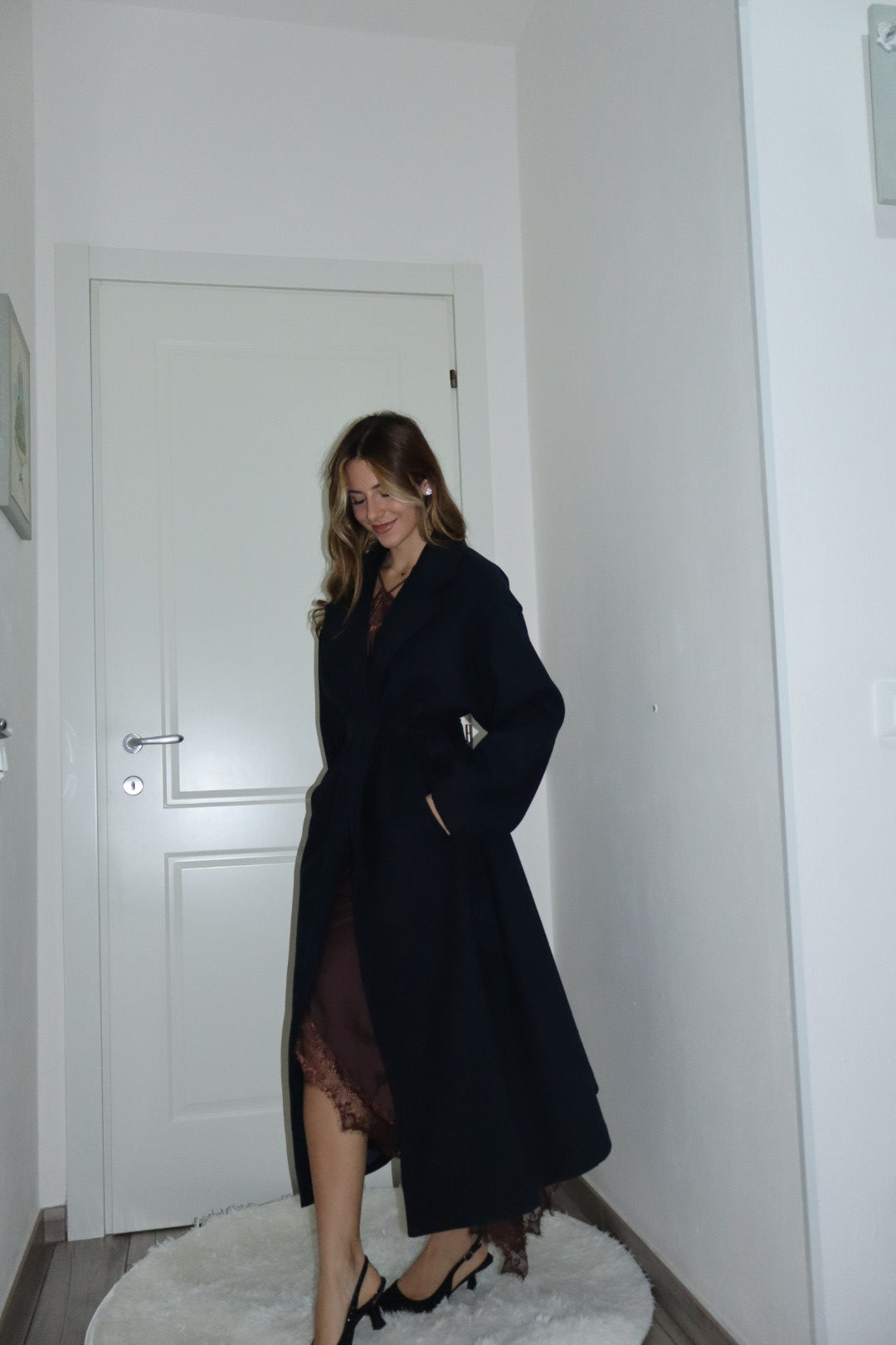 Cappotto Bruxelles lungo bianco,nero,marrone,grigio,fango,bordó