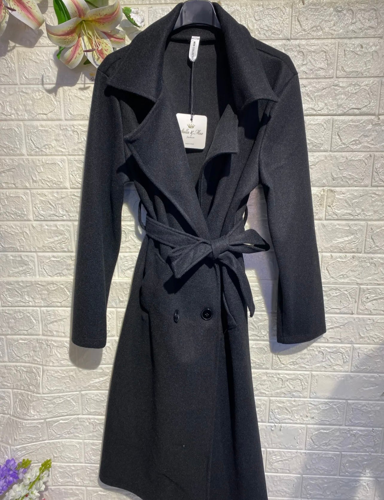 Cappotto Bruxelles lungo bianco,nero,marrone,grigio,fango,bordó