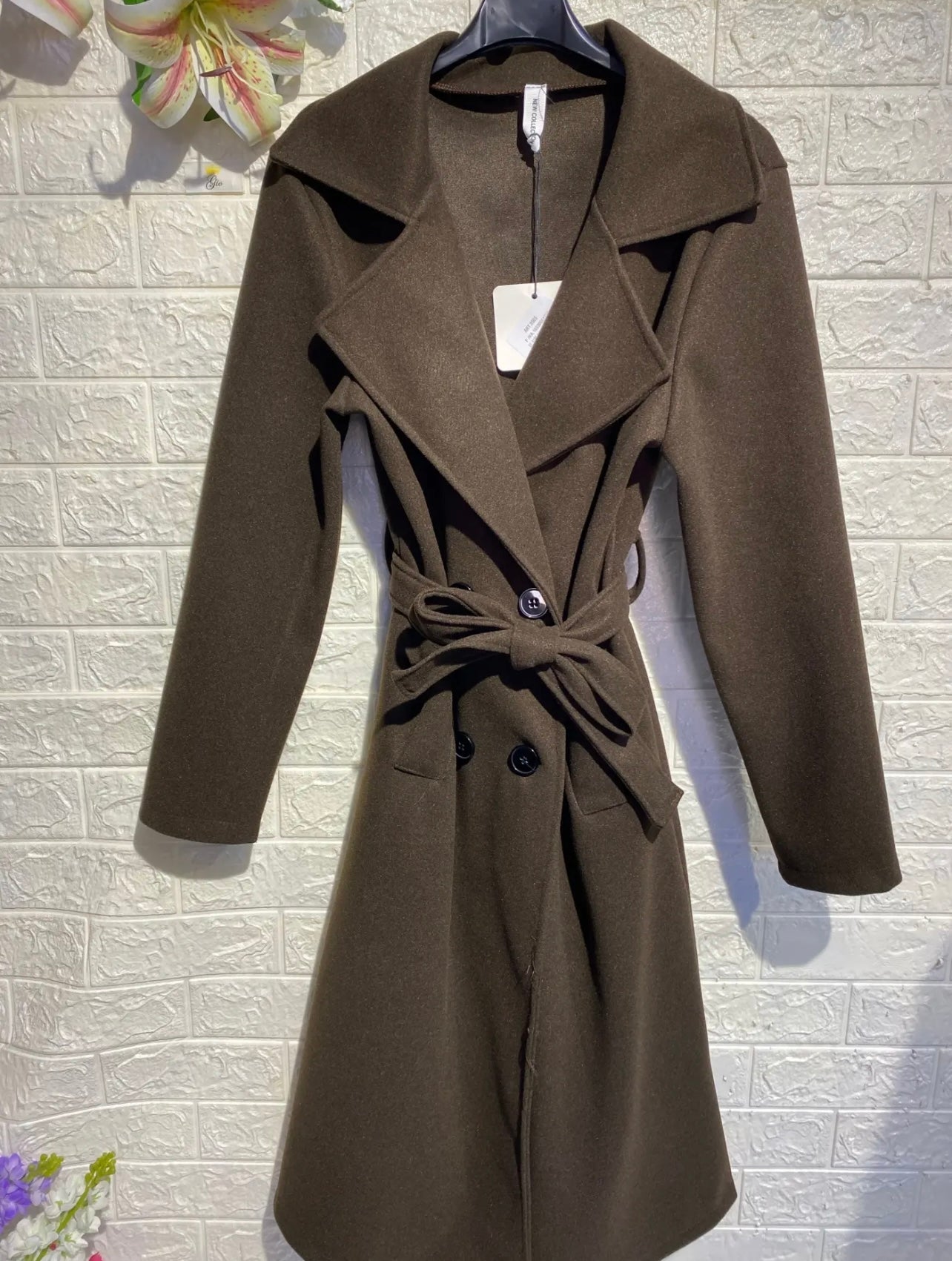 Cappotto Bruxelles lungo bianco,nero,marrone,grigio,fango,bordó